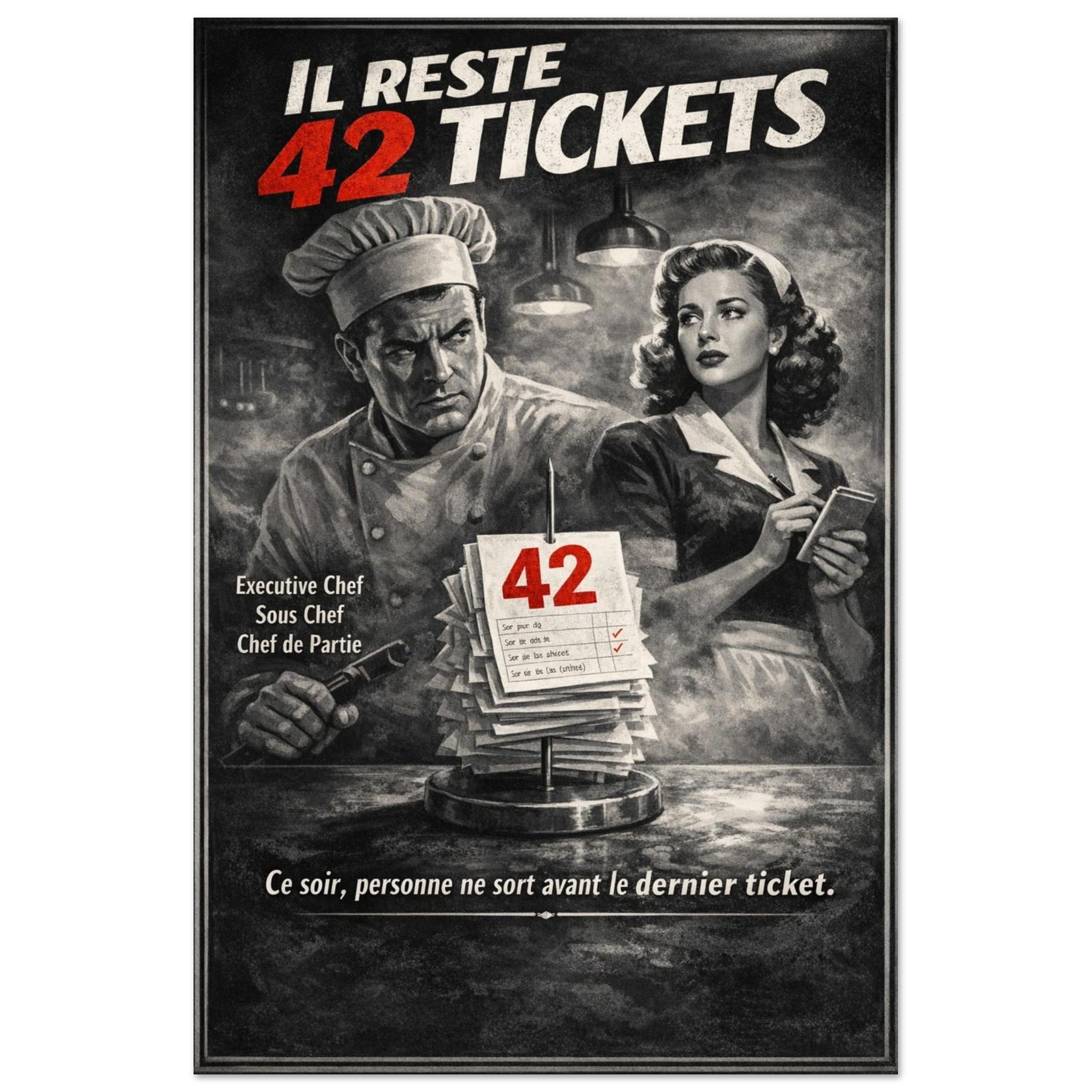 42 Tickets vintage wall art poster