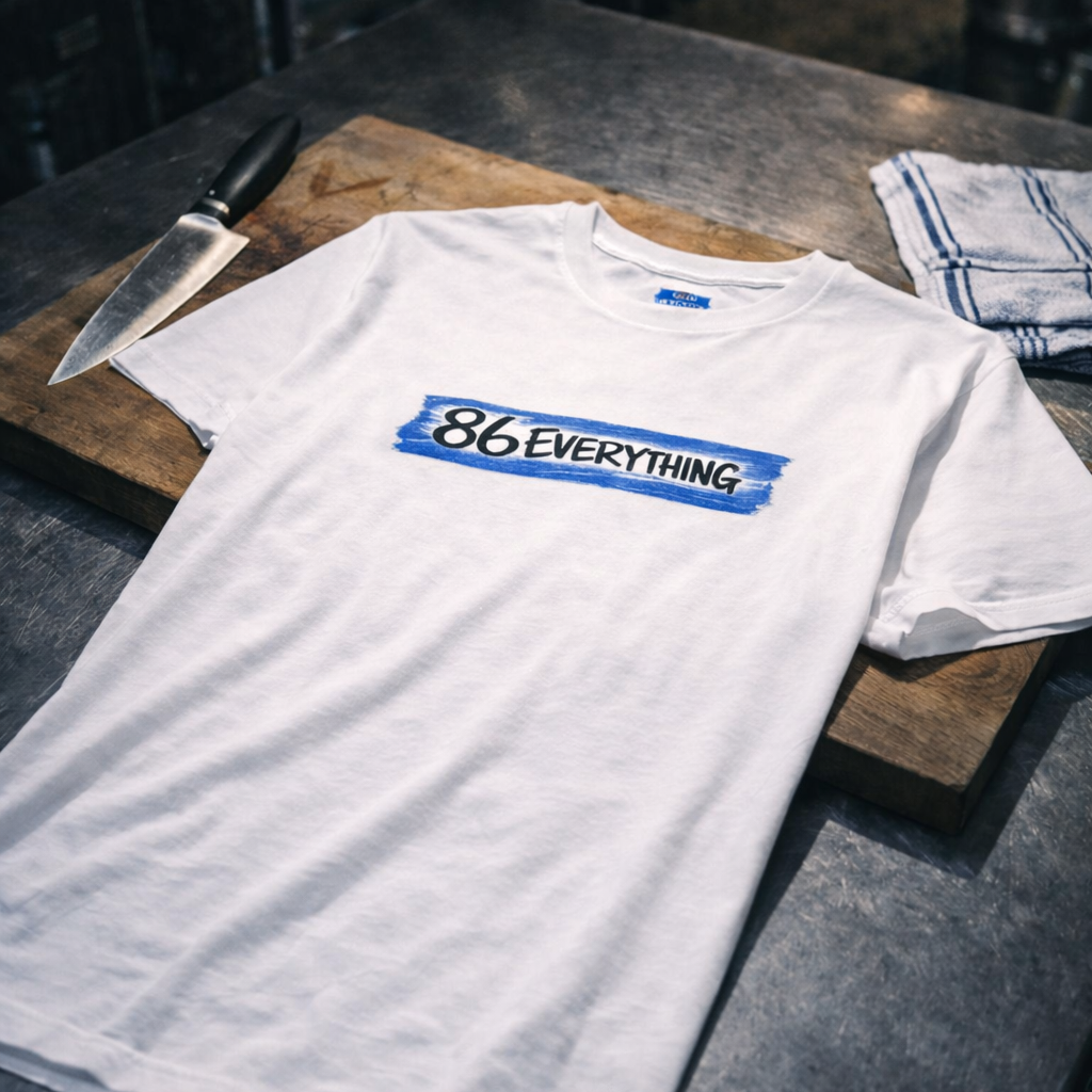 FIFO Collective 86 Everything blue tape logo streetwear t-shirt