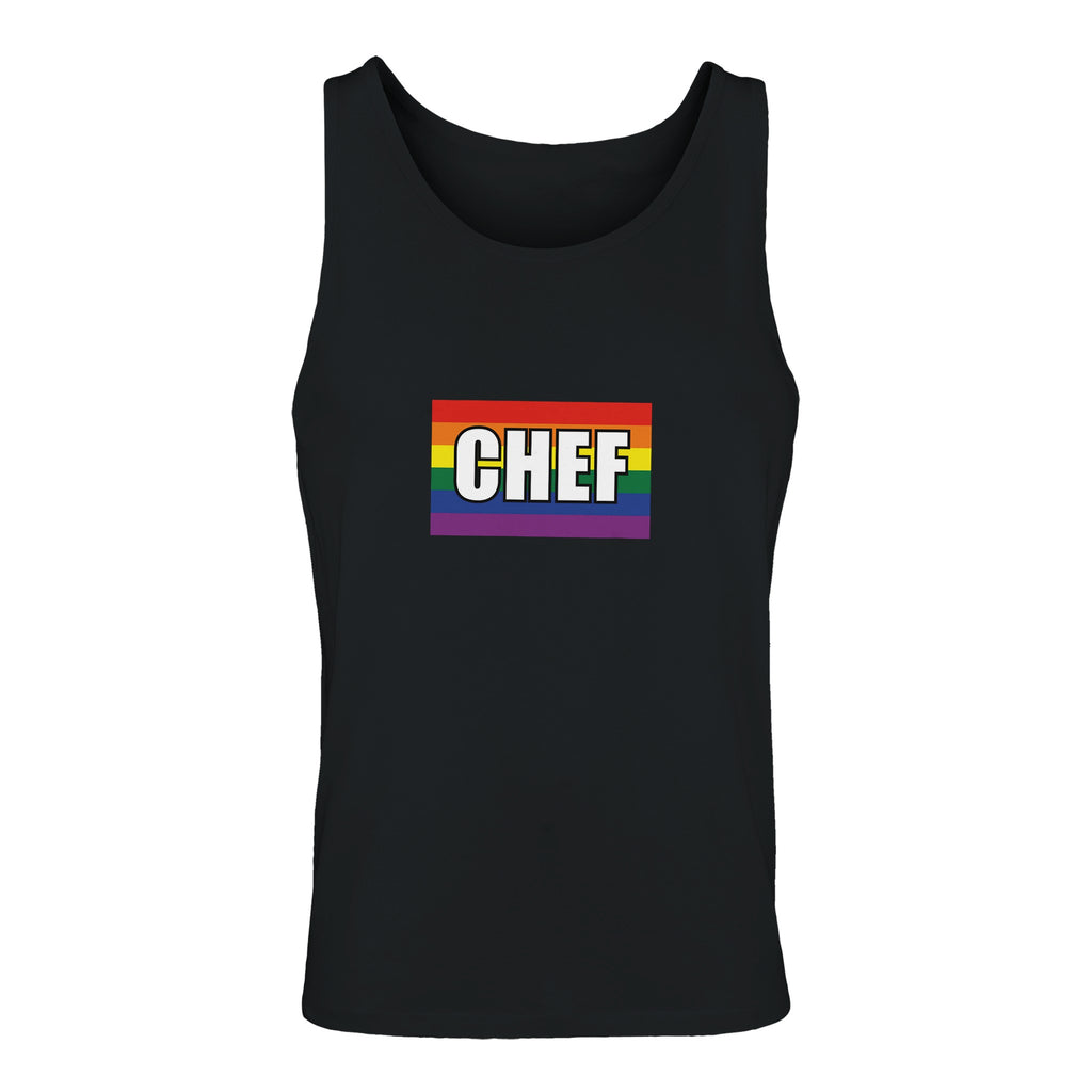 Chef Pride Flag Tank Top front mock up