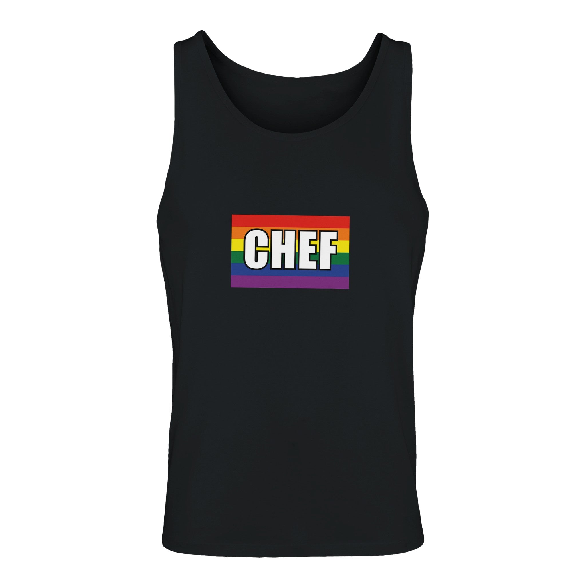 Chef Pride Flag Tank Top front mock up
