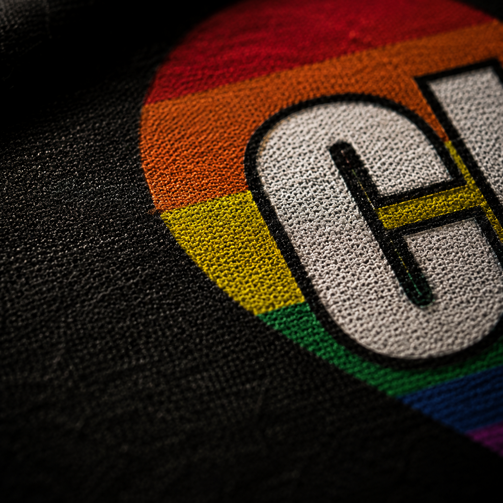 Chef Rainbow Heart Pride Tank Top close up