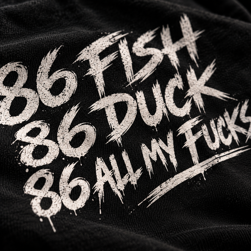 86 All My Fucks Crop Top Shirt – Kitchen Humor Cropped Tee Chef Graphic Shirt