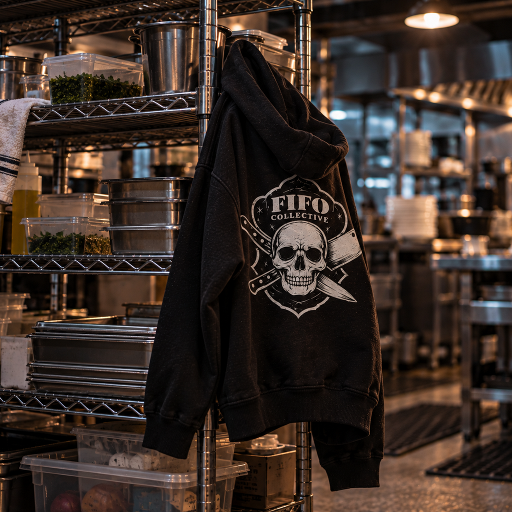 Skull Chef Knife Kitchen Apparel Sweatshirt