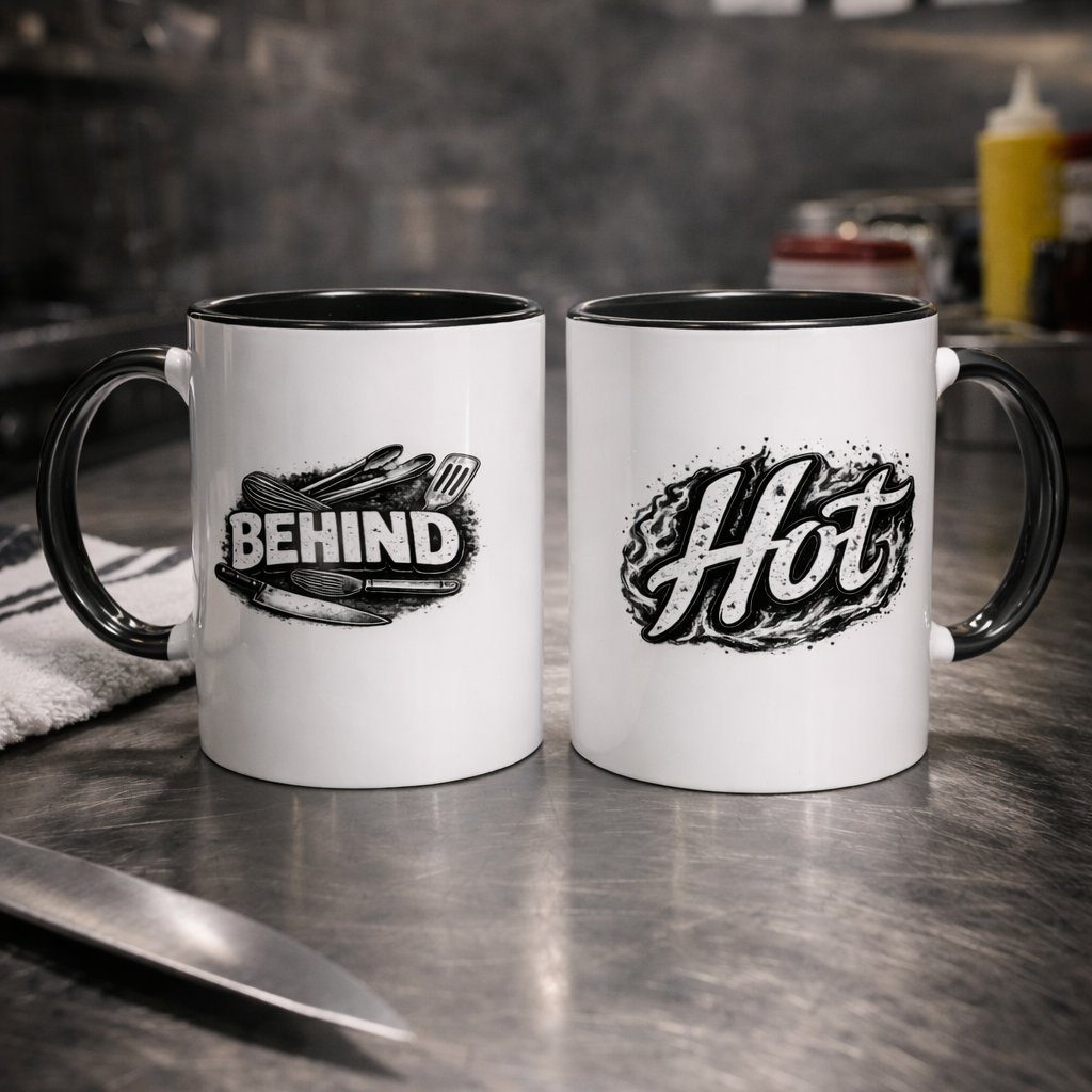 Hot Behind Mugs for Chefs and Bartenders 