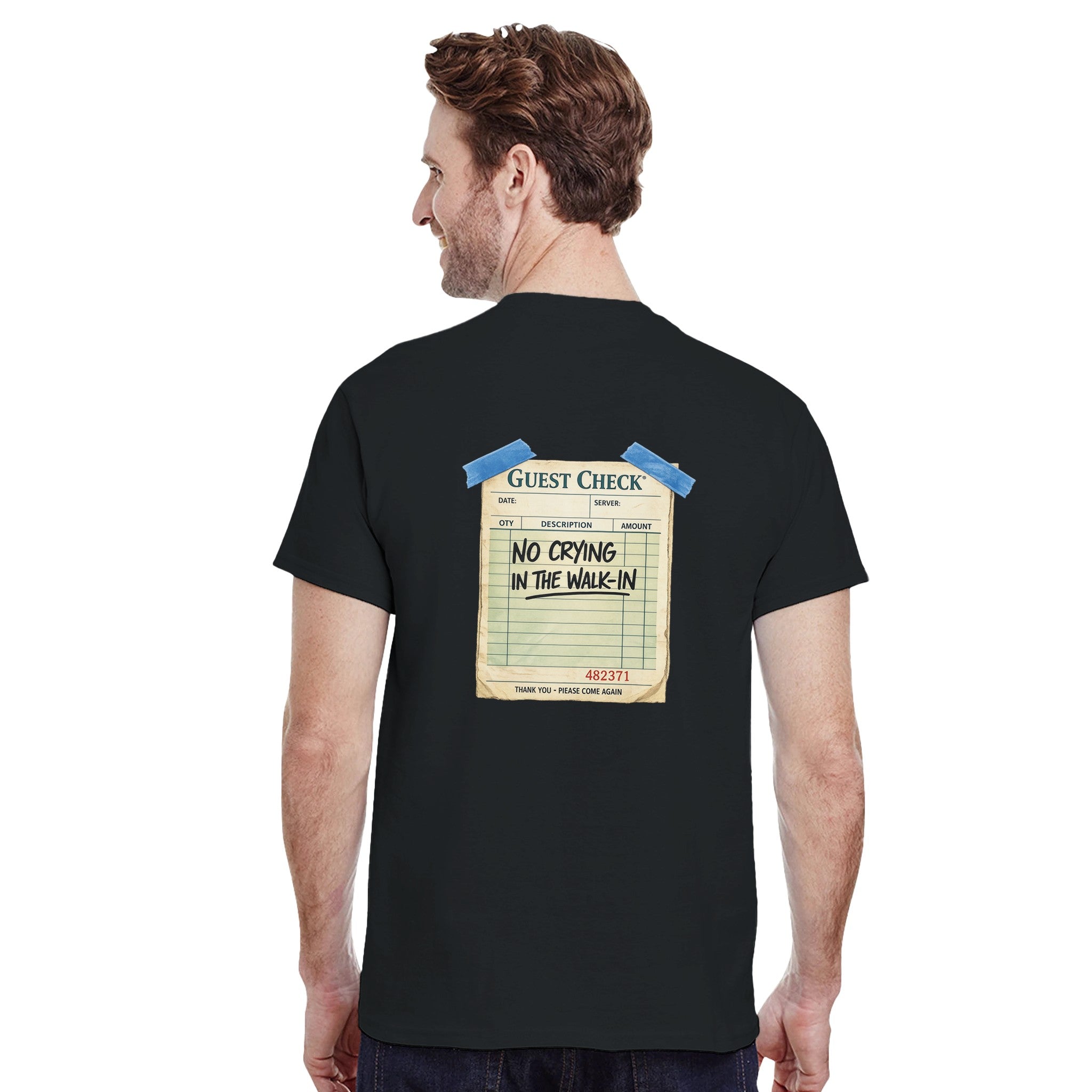 No crying in the walk in graphic tshirt for Chefs and Line Cooks