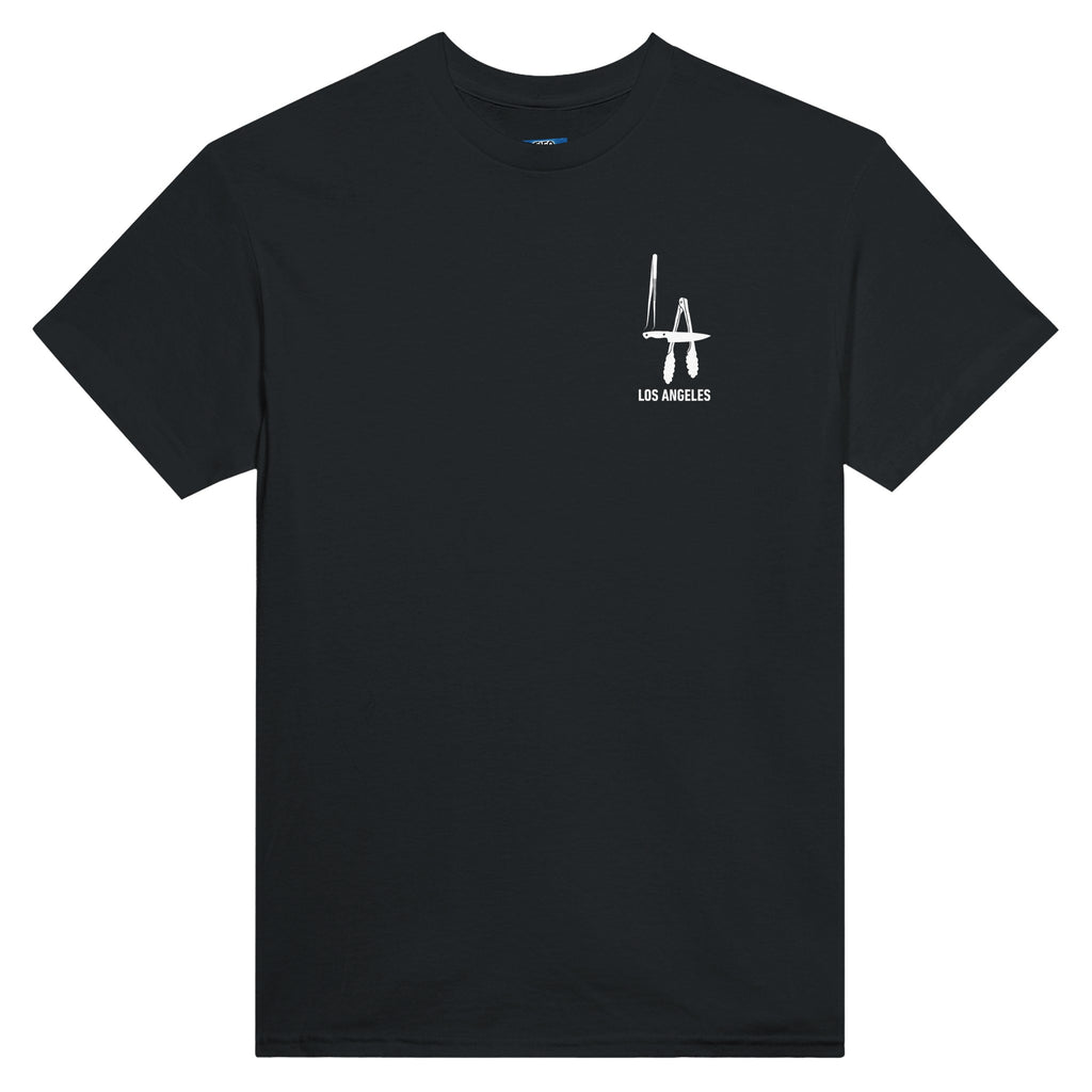 Black tee with white LA logo