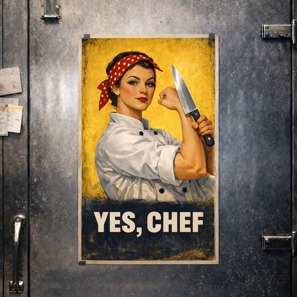 Yes Chef vintage style kitchen culture wall art 