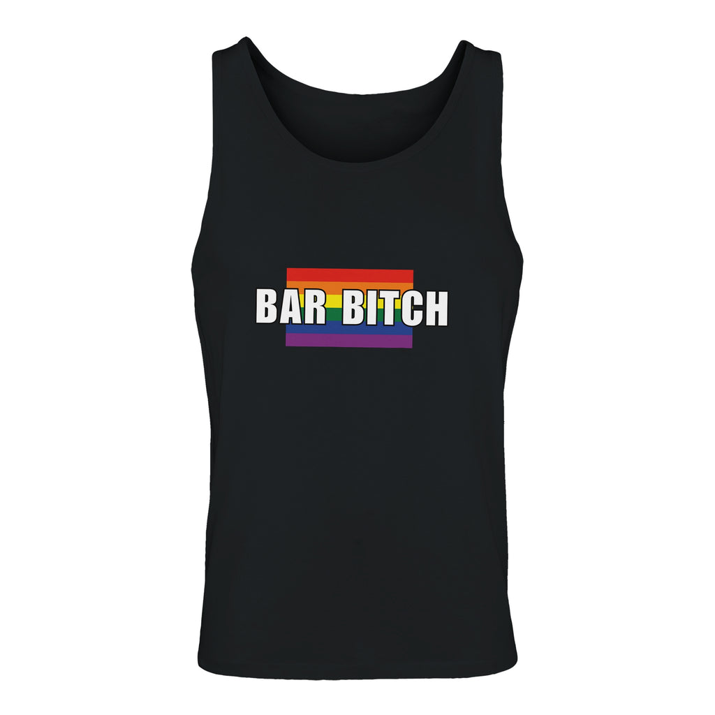 LGBTQ bar bitch pride flag tank top mock up