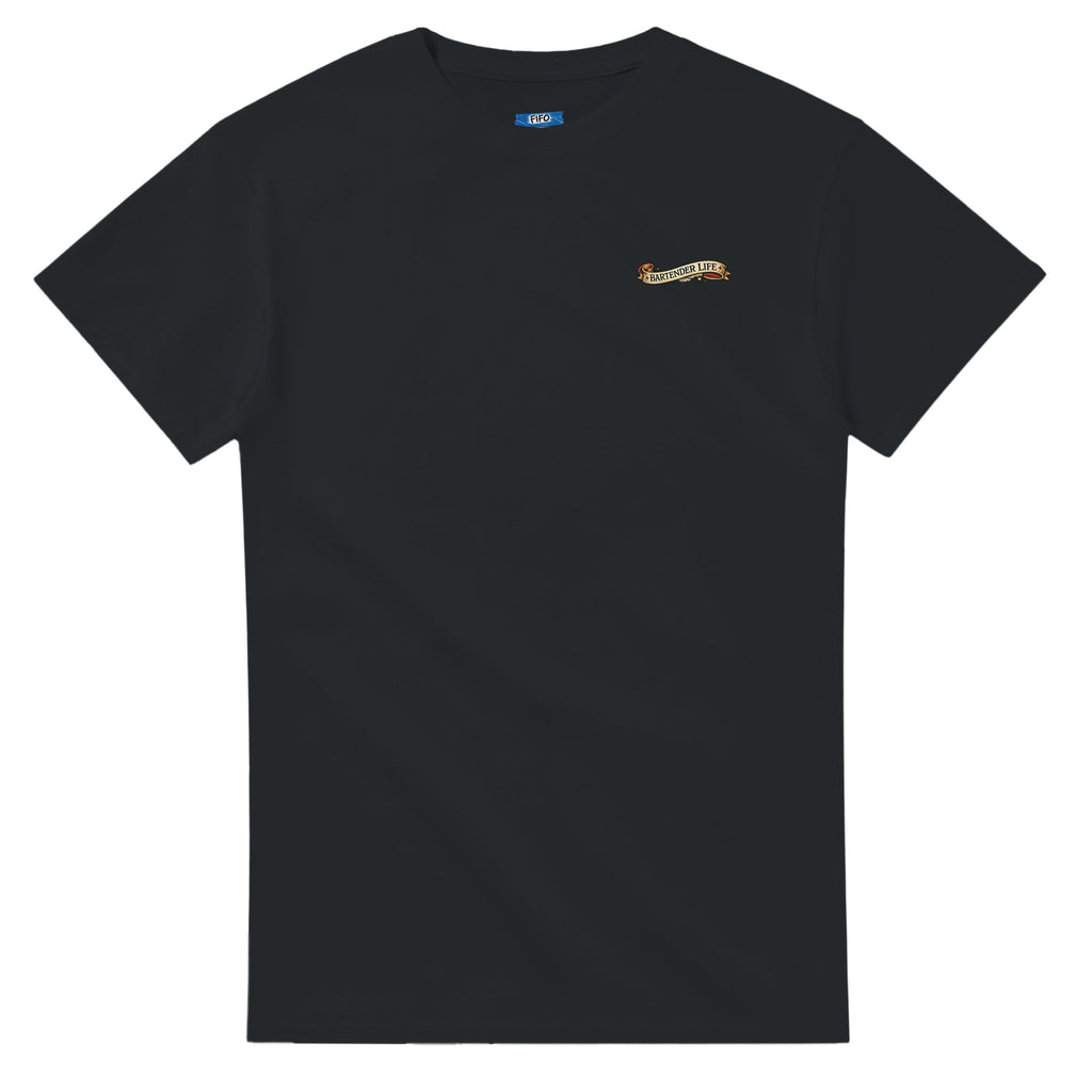Funny bartender tattoo style shirt dinner themed bar staff t-shirt