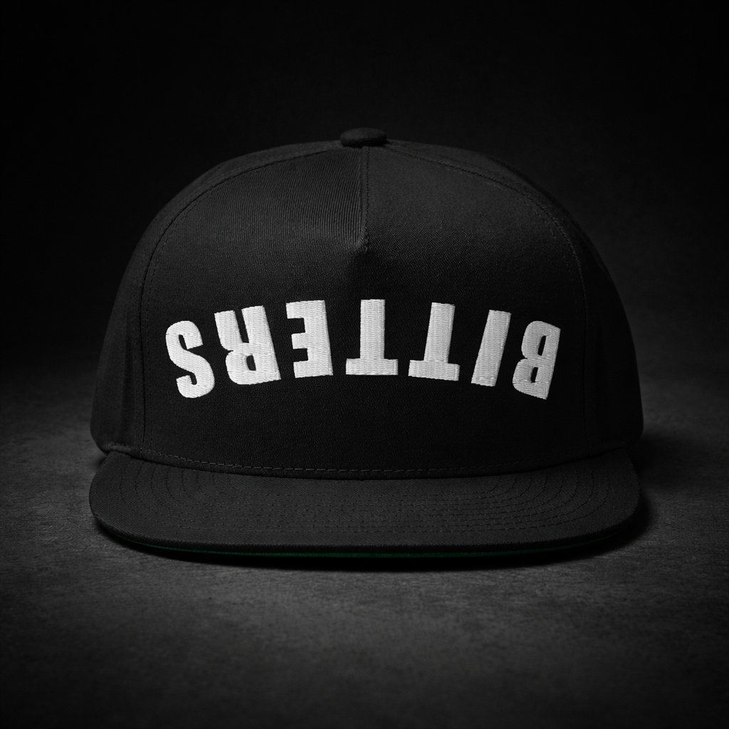 Bitters snapback hat bartender flat bill cocktail cap