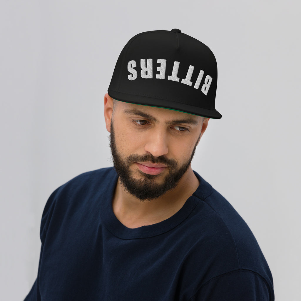 Bitters snapback hat bartender flat bill cocktail cap