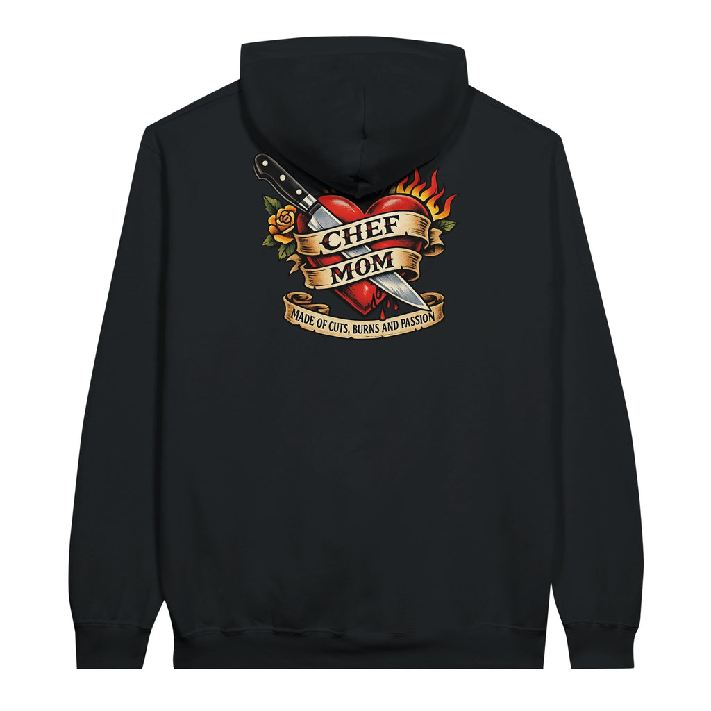 Chef mom hoodie made of cuts burns passion kitchen sweatshirt service industry apparel