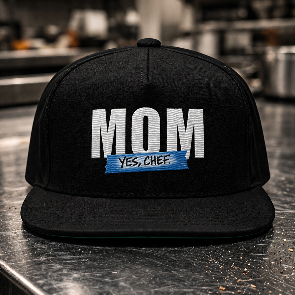 Chef mom snapback hat yes chef embroidered kitchen streetwear cap