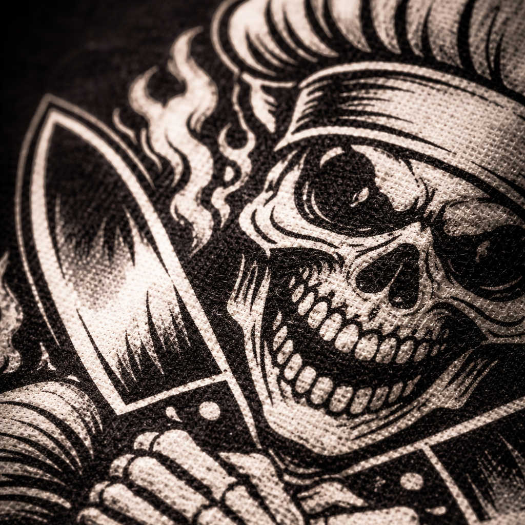 Chef skull tote bag patience precision perfection cotton carryall