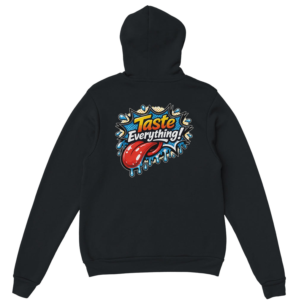 Taste everything pop art tongue chef graphic hoodie food art streetwear pullover