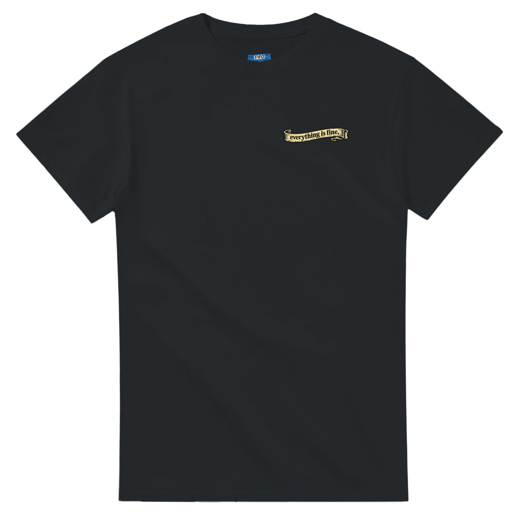 Everything is fine tattoo style shirt sarcastic graphic tee meme design