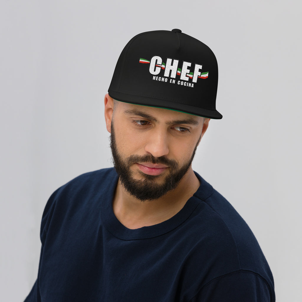 Chef snapback hat Mexican kitchen culture flat bill cap Worn