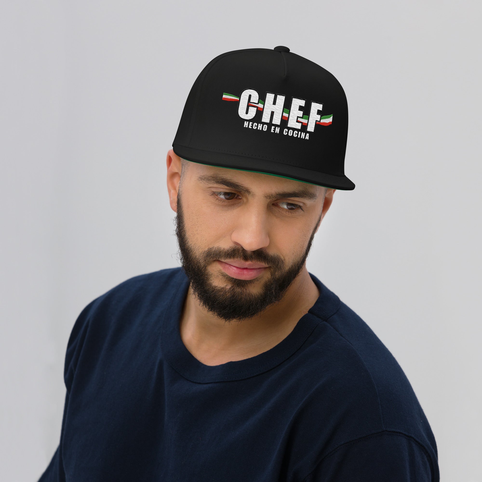 Chef snapback hat Mexican kitchen culture flat bill cap Worn