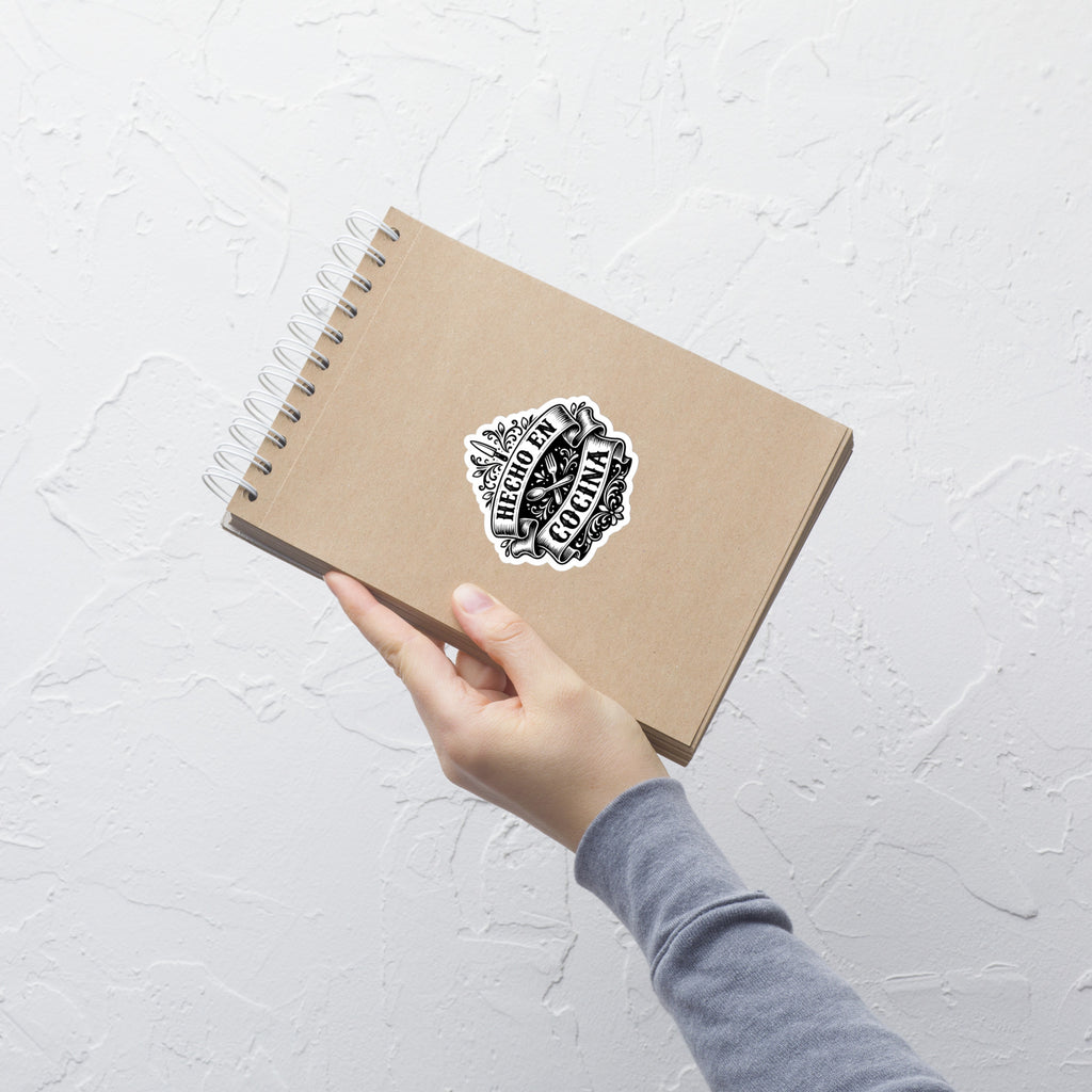 Chef sticker on notepad durable vinyl kitchen decal