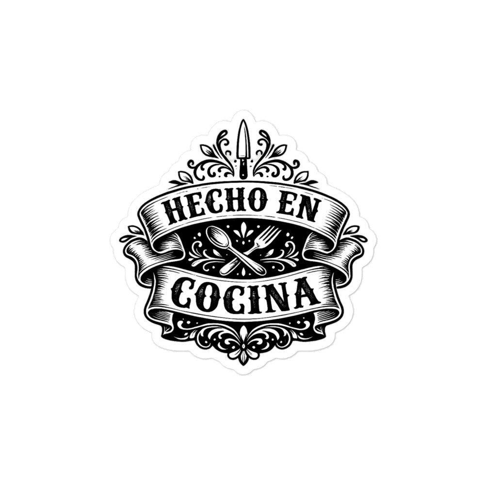 Hecho en Cocina sticker Mexican kitchen culture vinyl decal for chefs