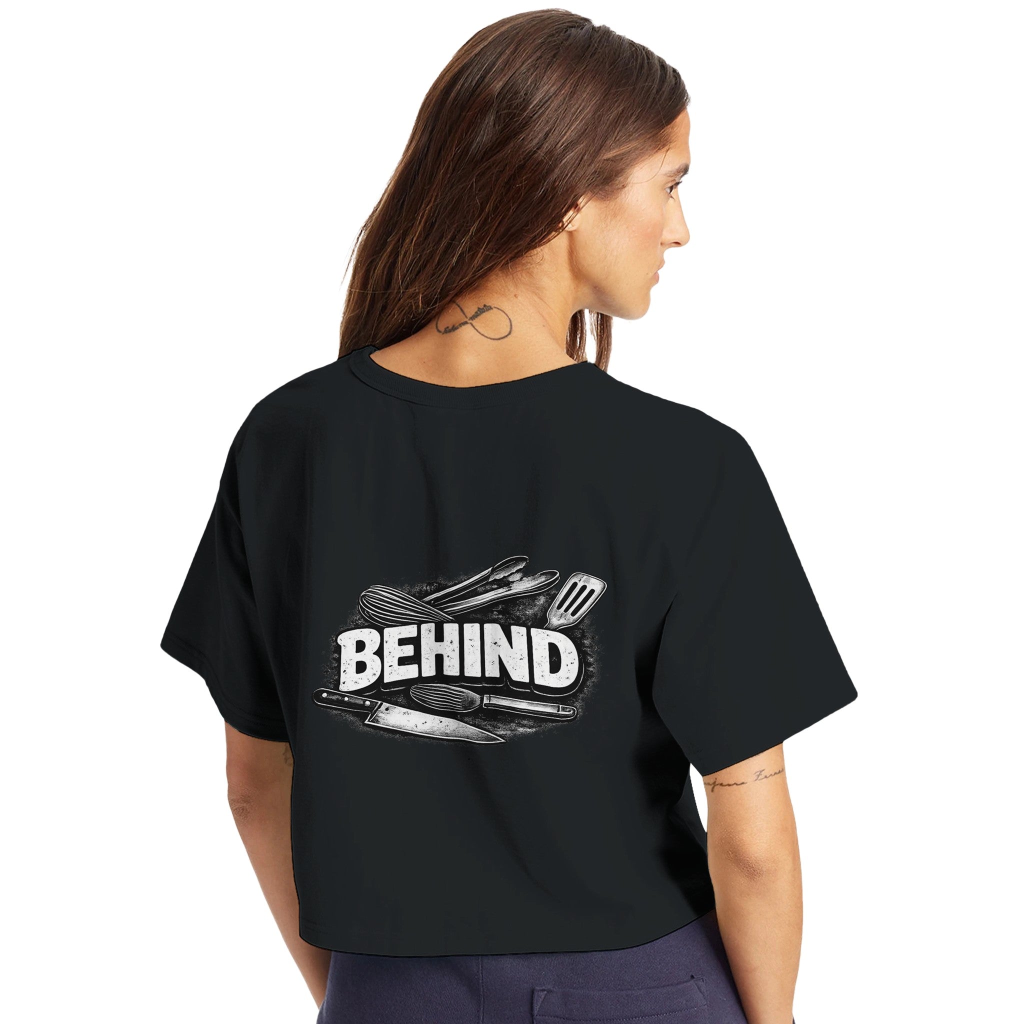Funny chef crop top hot behind kitchen slang shirt