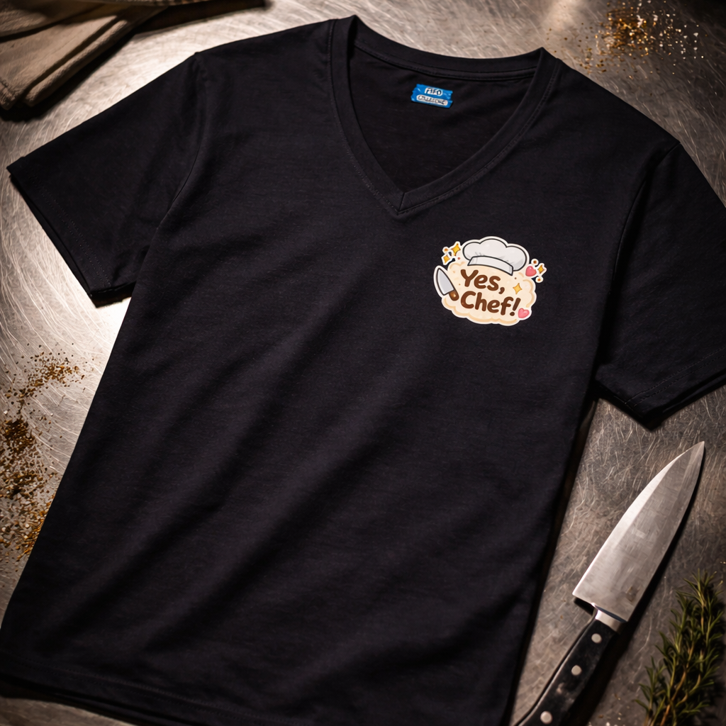 Kawaii chef t shirt cute yes chef kitchen graphic tee aesthetic food shirt