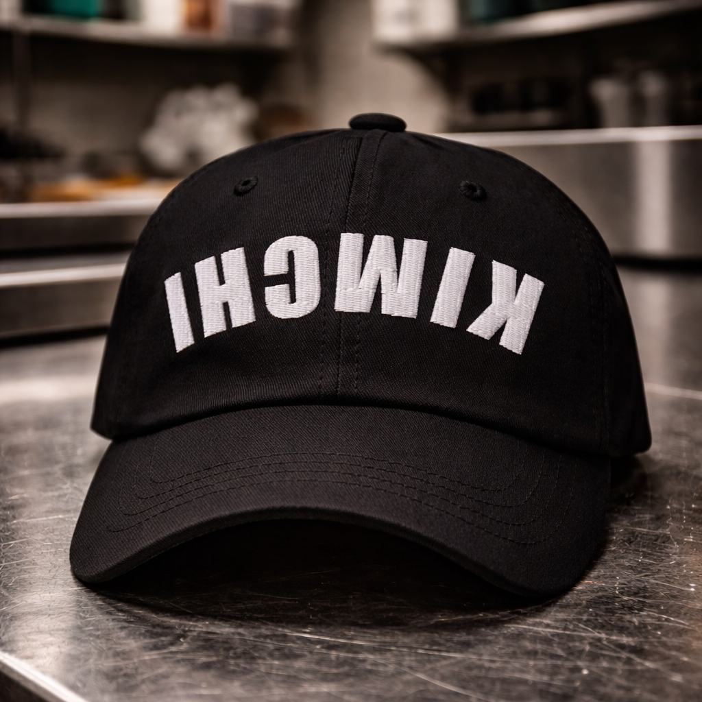 Kimchi dad hat upside down embroidered funny foodie cap kitchen culture hat