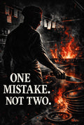 One mistake not two chef kitchen wall art line cook poster