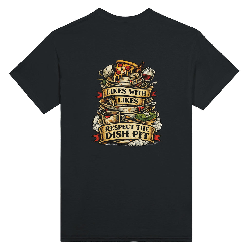 BOH dish pit shirt respect the dish pit tattoo style kitchen tee