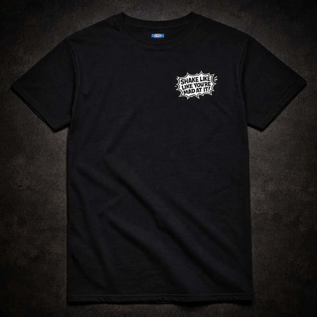 Funny bartender t-shirt shake it like you’re mad at it cocktail shirt