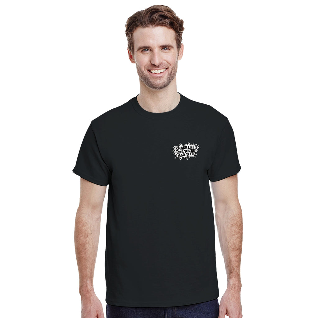 Funny bartender t-shirt shake it like you’re mad at it cocktail shirt