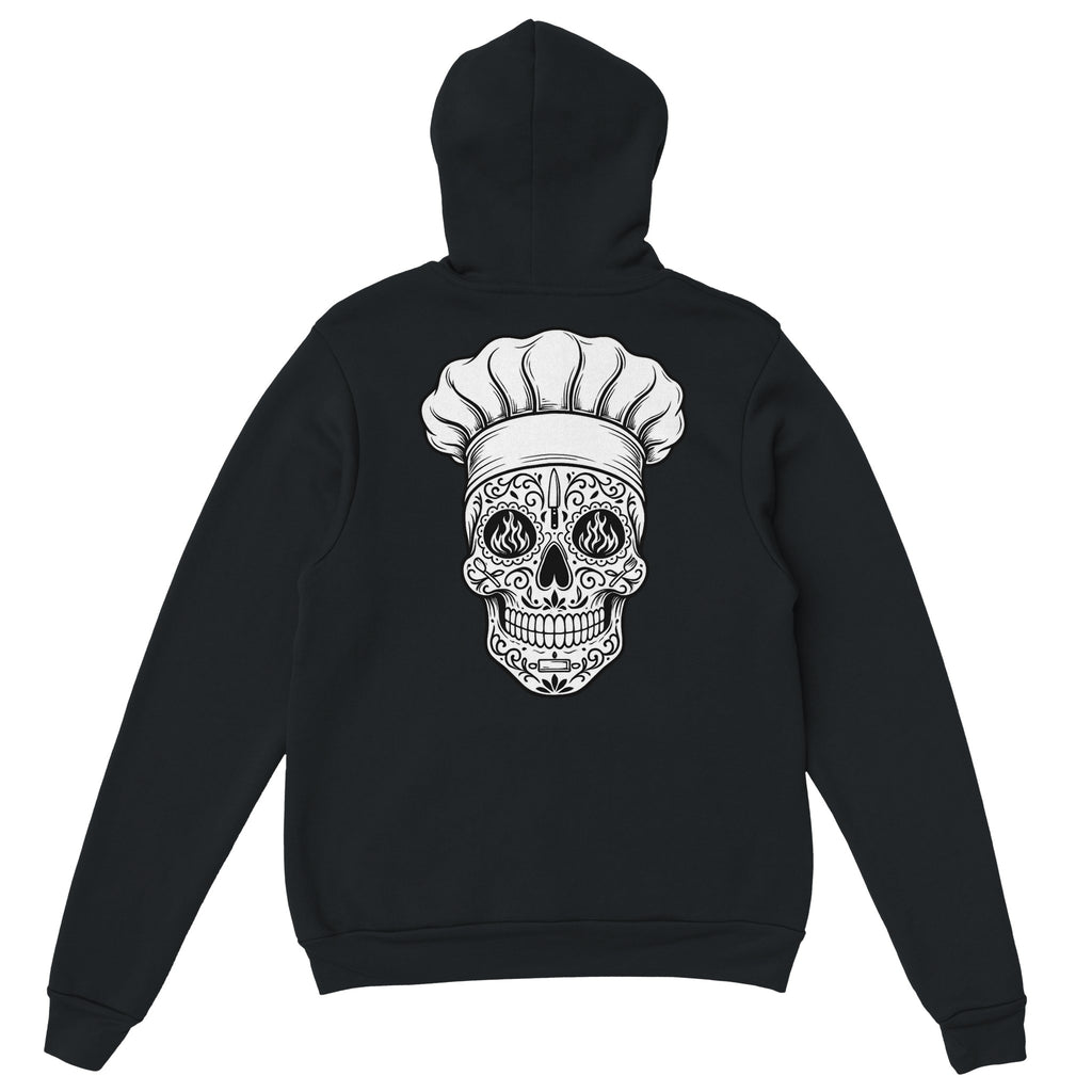 Skull chef graphic hoodie detail cotton blend pullover
