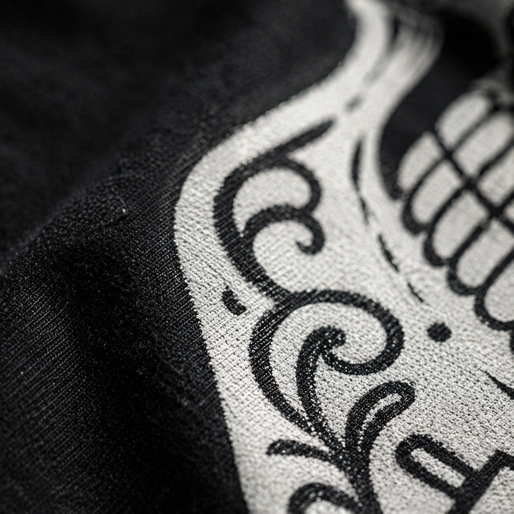 Skull chef graphic t-shirt detail cotton blend