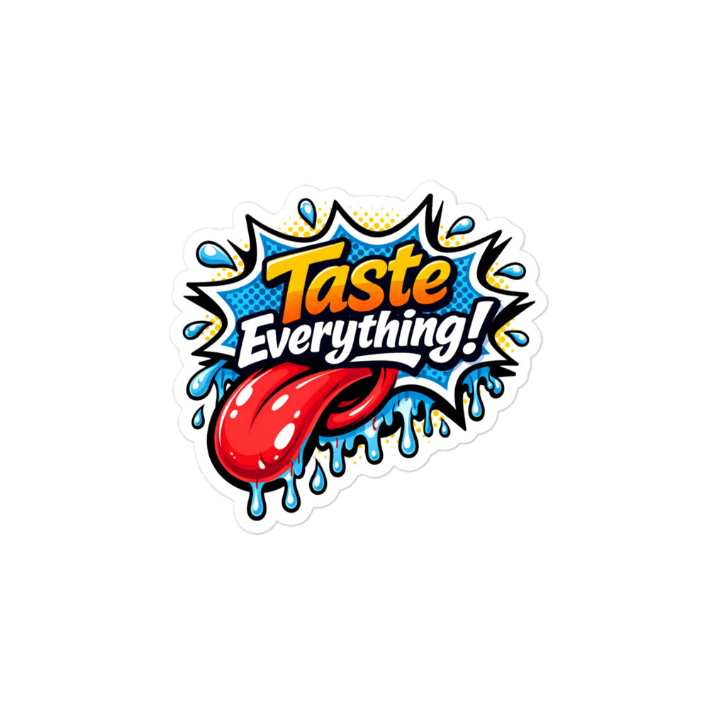Taste everything chef sticker kitchen culture vinyl decal funny culinary quote