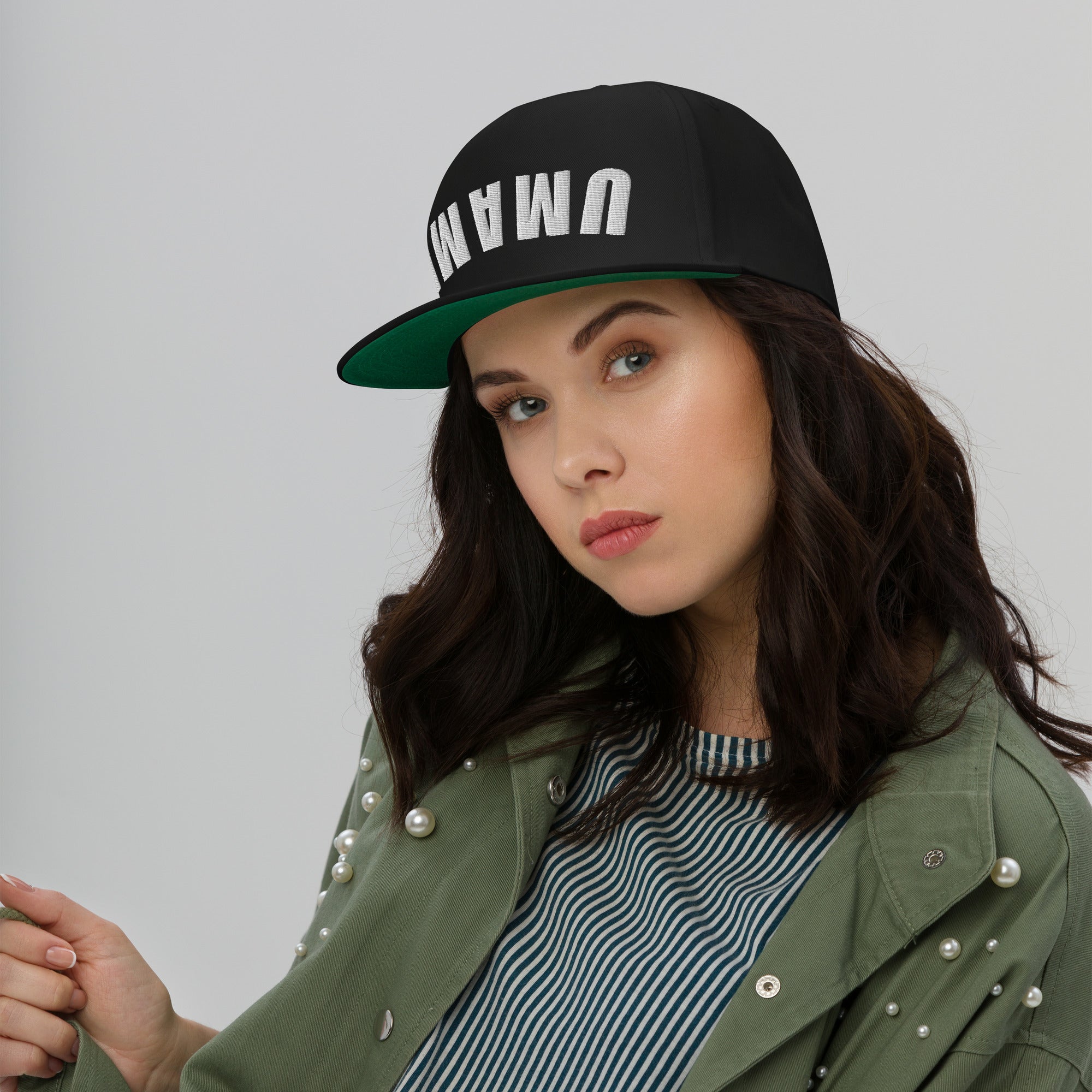 Umami snapback hat chef flat bill cap food culture hat